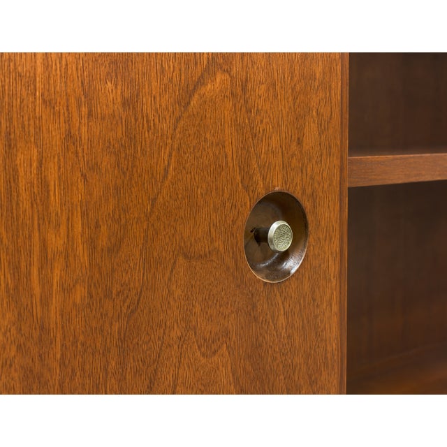 Mid Century Modern Walnut Danish Bookcase / Vintage Hutch, C. 1960's For Sale In New York - Image 6 of 10