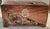 Fun Asian hand carved vanity top wooden box to house anything that fits. Brass tooled latch and top strut.