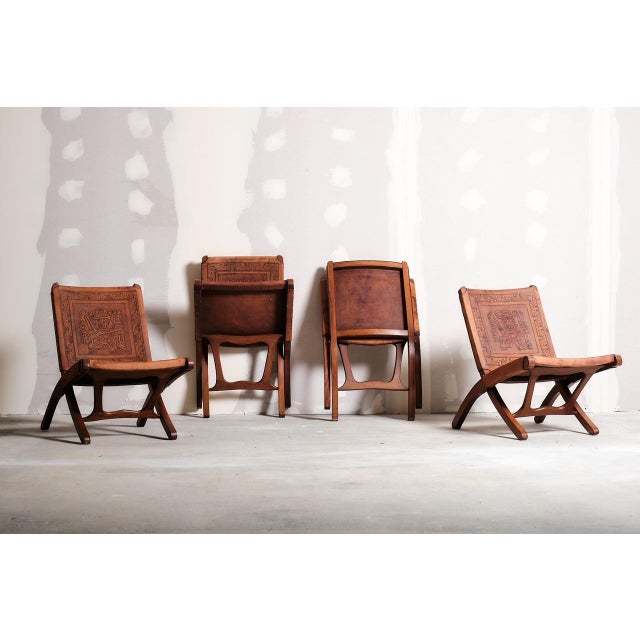 Folding Chairs by Angel Pazmino, 1960s, Set of 4 For Sale - Image 3 of 17