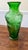 Italian Green Molded Glass Relief Vase For Sale - Image 10 of 12