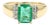 1.60 Carat Emerald & Diamond 14k Gold Classic Set Ring, Size 7.25 For Sale