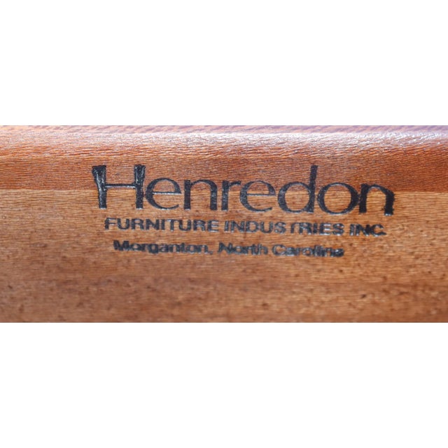 Vintage Henredon Campaign Style Oak & Brass Sideboard / Credenza For Sale - Image 14 of 14