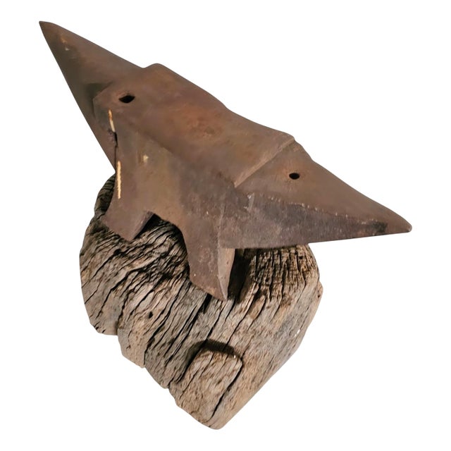 Blacksmith's Anvil on Tree Stump, 19th Century For Sale