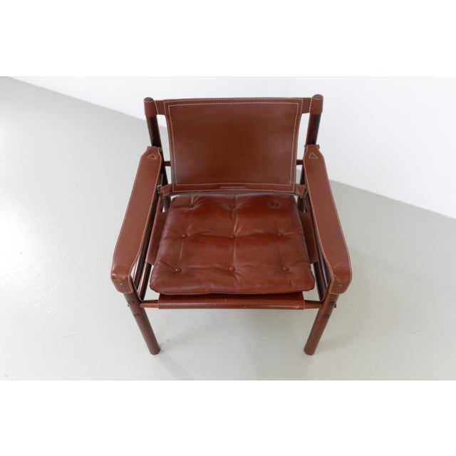 Brown Sirocco Safari Lounge Chair in Rosewood by Arne Norell for Aneby Mobler, Sweden, 1970s For Sale - Image 11 of 18