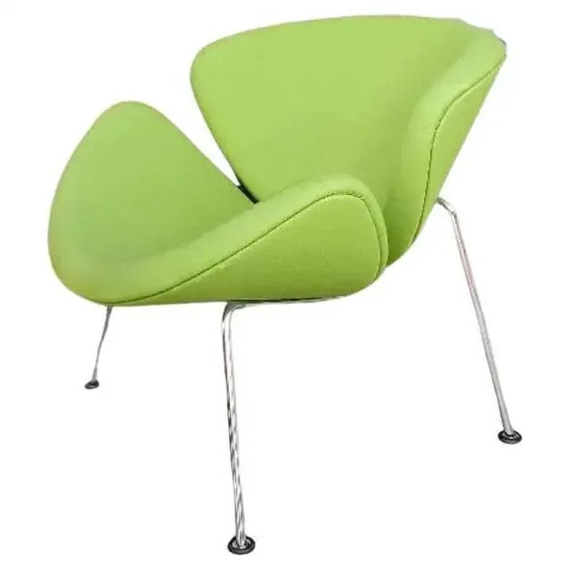 1990s Vintage Authentic Pierre Paulin "Green" Orange Slice Lounge Chair For Sale - Image 13 of 13
