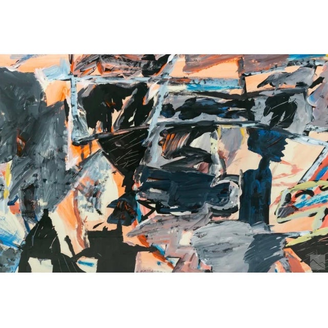 Harry Bertschmann (Swiss American, born 1931). Acrylic painting on paper. Artist signature to lower right. Provenance: Joy...