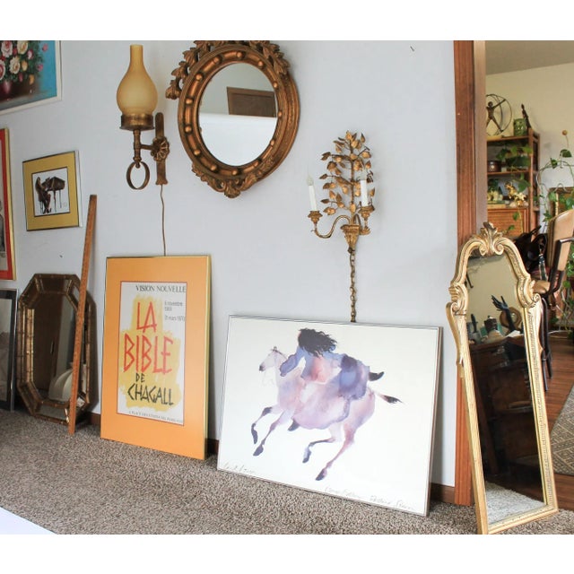 Vintage exhibition poster titled "LA BIBLE DE CHAGALL" (The Bible of Chagall) at VISION NOUVELLE, located at 6, PLACE DES...