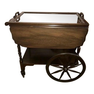 Vintage Mahogany Stained Tea Cart For Sale