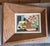 A pair of super cool framed vintage abstract style still life paintings framed within forced perspective wooden frames,...