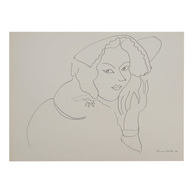Henri Matisse, Peasant Woman with Headdress, Lithograph For Sale