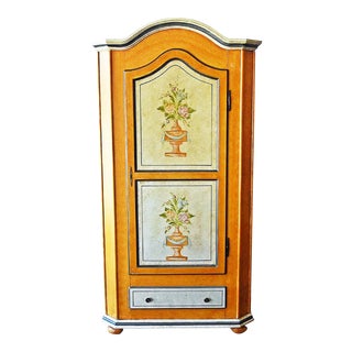 Painted Single Door Armoire Wardrobe For Sale
