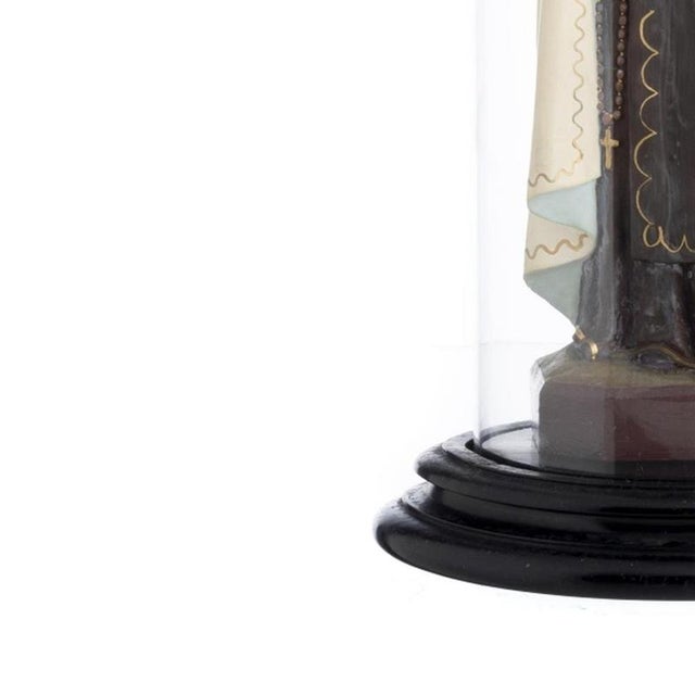 Religious Artist, Saint Teresa of the Child Jesus, 19th Century, Wood with Glass & Metal Details For Sale - Image 3 of 6