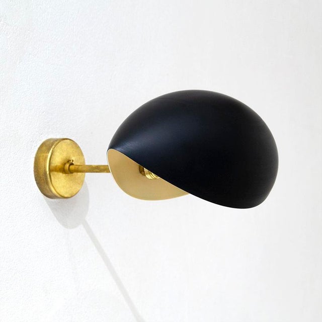 Vintage Wall Light in Brass and Aluminium, 1950s For Sale - Image 5 of 8