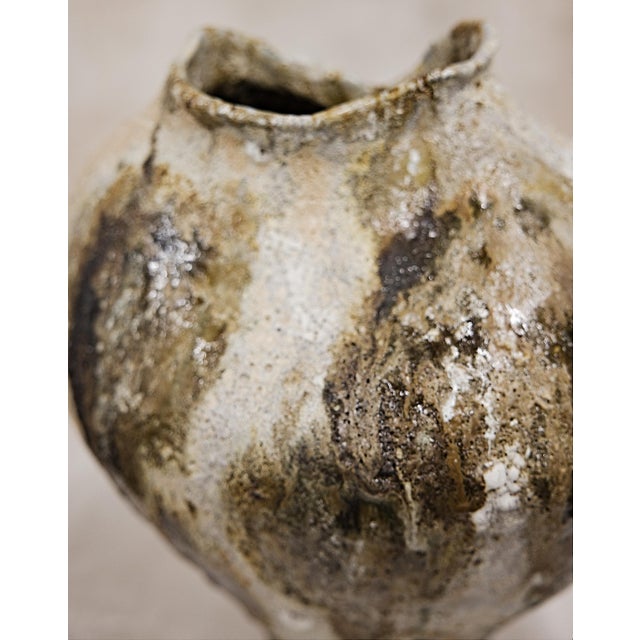 Tall Woodland Organic Hand Painted Vase For Sale - Image 9 of 9