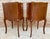 French Provincial Pair of French Louis XV Revival Inlaid Bedside Tables with Three Drawers, 1940s For Sale - Image 3 of 11