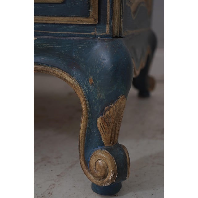 Venetian Style Hand Painted Slant Front Desk For Sale - Image 9 of 16