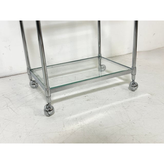 Chrome C. 1970s French Chrome Drinks Trolley / Serving Cart For Sale - Image 8 of 8