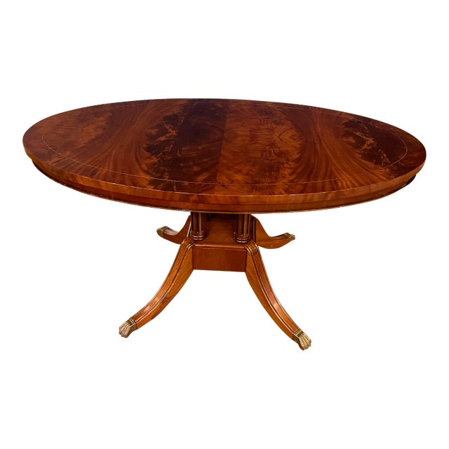 Oval Mahogany Breakfast/Dining Table by Leighton Hall. Made-To-Order For Sale