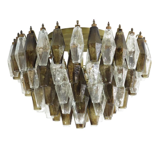 Murano Poliedri Ceiling Light by Carlo Scarpa, 1990 For Sale