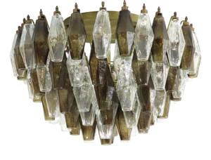 Murano Poliedri Ceiling Light by Carlo Scarpa, 1990