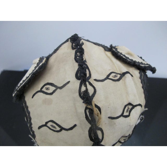 Black Antique Chinese Child Silk Embroidered Protective Tiger Rat Festival Hat For Sale - Image 8 of 9