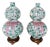 Rare Republic Huluping Chinese Enamel Double Gourd Baby Blue Opposing Vases With Stands - A Pair For Sale