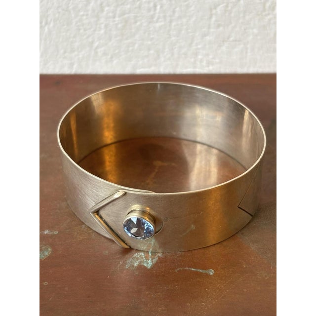 Metal Art Deco 935 Silver Bangle with Laurin Hallmark by Eugen Dettinger Pforzheim, Germany, 1930s For Sale - Image 7 of 12