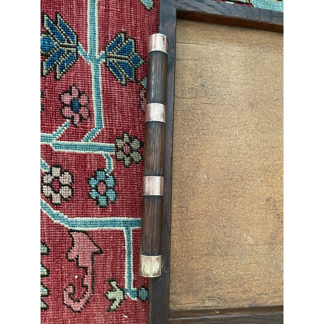 Art Deco Arts and Crafts Wood and Copper Serving Tray For Sale - Image 3 of 7