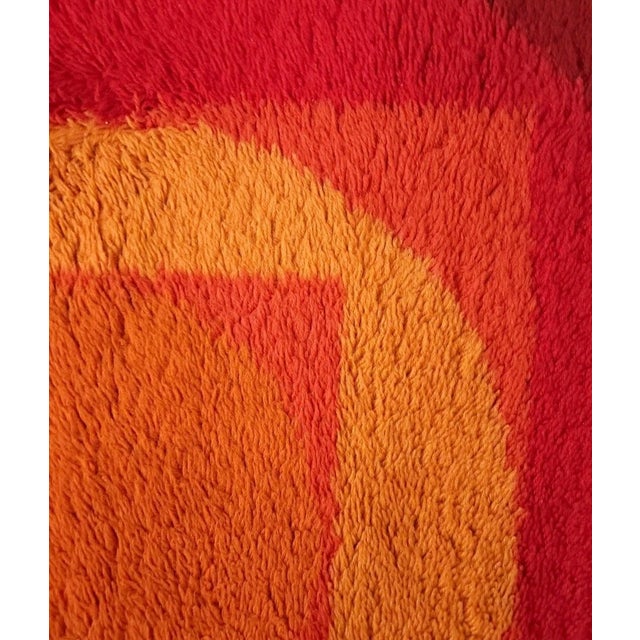 Mid-Century Modern Tapestry attributed to Verner Panton for Vorwerk Rug, 1970s For Sale - Image 3 of 10