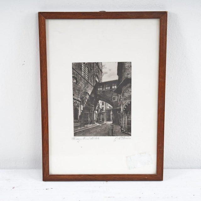 Unknown, Florence Wall Art, 1950s, Paper, Framed For Sale - Image 6 of 6