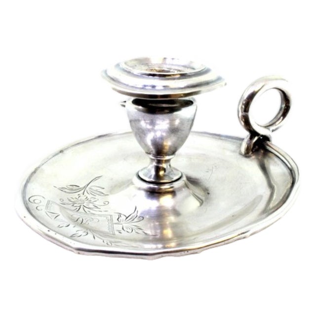 Silver Paddle with Engraved Floral Motifs For Sale