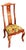 Vintage Queen Anne Red Chinoiserie Chair For Sale