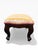 Vintage Carved Wood Footstool With Upholstered Cushion For Sale In Boston - Image 6 of 8