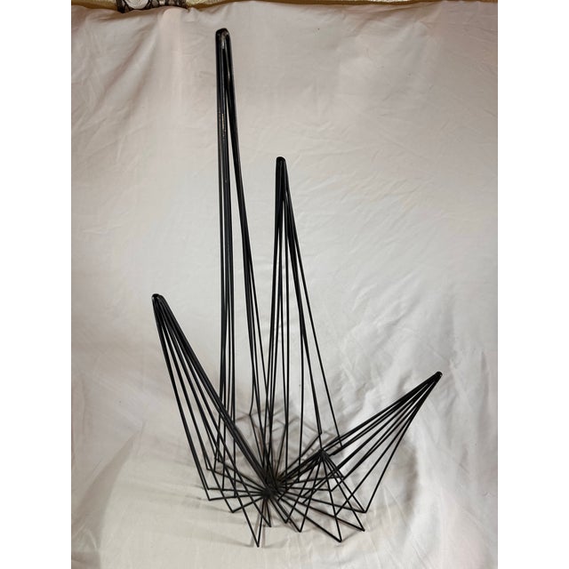 Abstract Abstract Brutalist Wire Mountain Sculpture in Black For Sale - Image 3 of 11