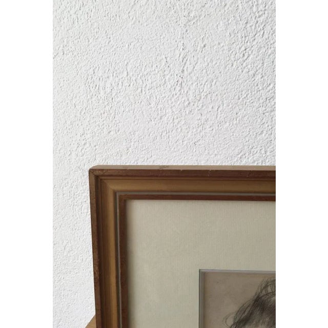Carl Albert Angst, Portrait d'Enfant, Pencil on Paper, Framed For Sale - Image 6 of 9