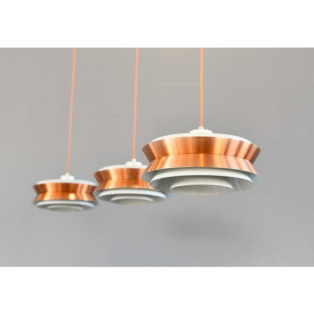 Mid-Century Copper Pendant Light by Veb Metaldrucker Halle, 1970s For Sale - Image 4 of 9