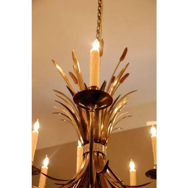 Bronze 1960s Maison Charles Large French Chandelier For Sale - Image 8 of 9