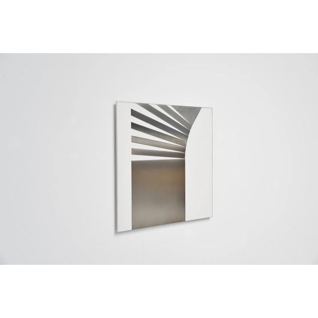 Stainless Steel Wall Artwork attributed to Rudolf Wolf, 1972 For Sale - Image 3 of 9