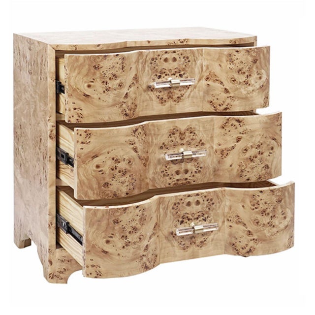 Mid-Century Modern Calvin Burl Wood Chest For Sale - Image 3 of 5