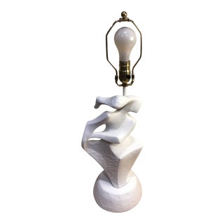 Plaster Abstract Feminine Figure Lamp For Sale