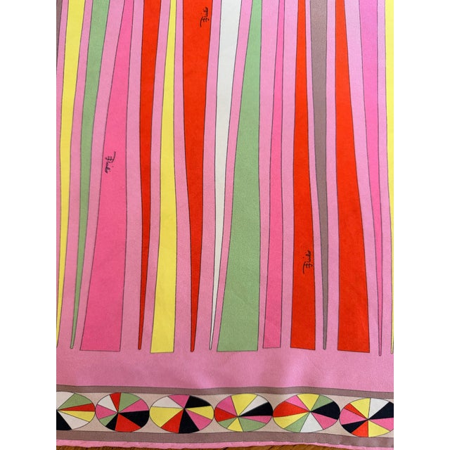 2000 - 2009 Pucci Geometric Multicolor Silk Scarf 2000 For Sale - Image 5 of 12
