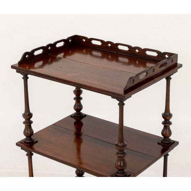 Victorian Rosewood Three-Tier Whatnot For Sale In New York - Image 6 of 12