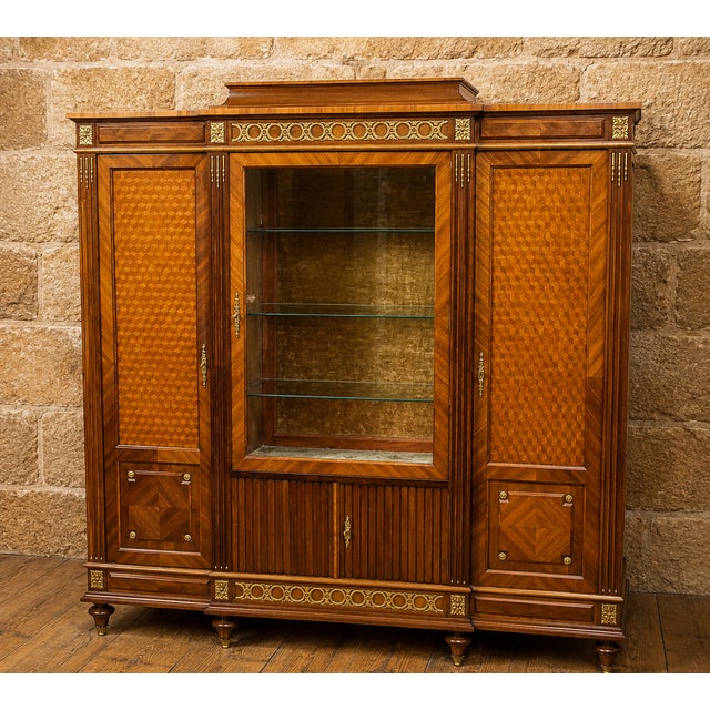 Display Cabinet in Fine Wood and Marquetry from A. Bastet For Sale - Image 5 of 6
