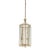 Vintage Mid-Century Modern Style Hollywood Regency Glass & Brass Foyer Chandelier Light For Sale