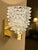 A fine pair of barovier art deco brass mounted murano glass sconces or wall lights wit a precious hand blown " rostrato...