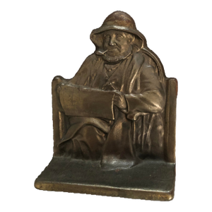 Pair of American “Cape Cod Fisherman” Nautical Bookends, Figural
