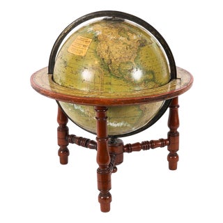 Antique Victorian Terrestrial Table Globe from Malbys, 19th Century For Sale