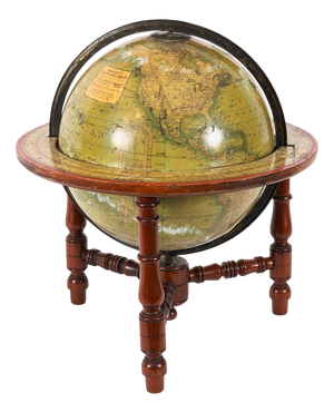 Antique Victorian Terrestrial Table Globe from Malbys, 19th Century