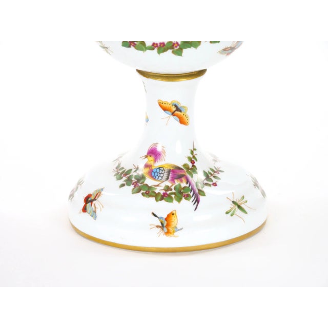 20th Century Hand Painted / Gilt Decorated Covered Decorative Urns For Sale - Image 10 of 12