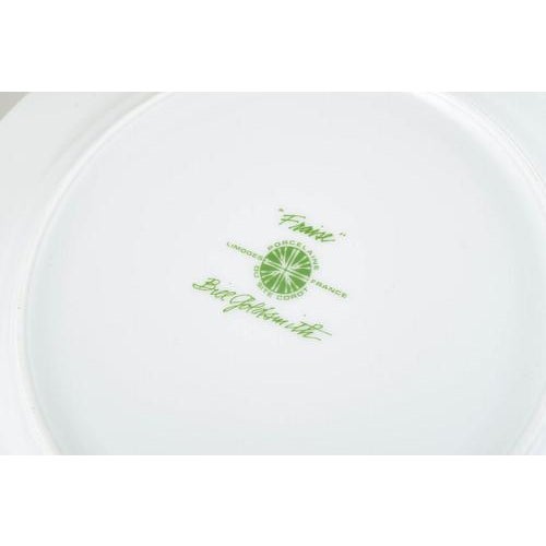 Porcelain Fraise Series Charger Plates by Bill Goldsmith for Limoges, 1980s, Set of 4 For Sale - Image 4 of 5